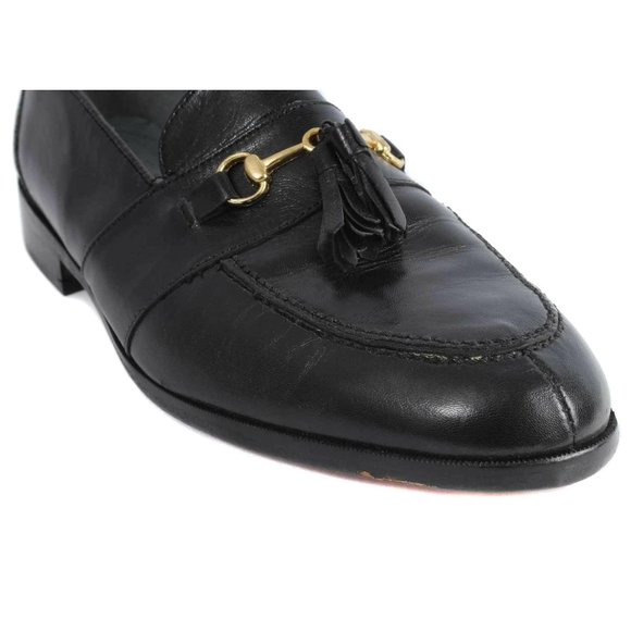 STACY ADAMS Black Leather Horsebit Tassel Loafers Size Men’s 9M - Picture 5 of 7